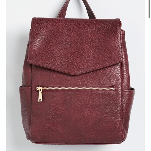 NWT OBO Leather Backpack - Maroon - Picture 3 of 16